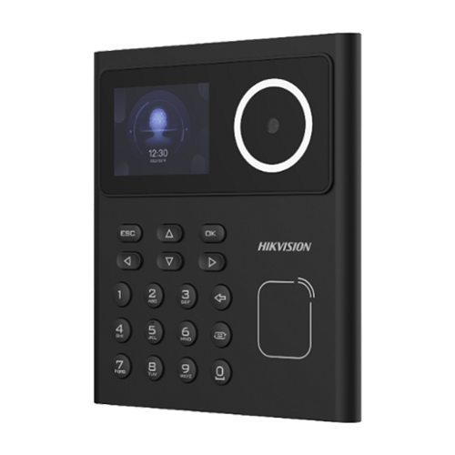 A doua imagine aTerminal standalone control acces cu Recunoastere faciala, Card MIFARE si PIN, camera 2MP, ecran LCD color 2.4 inch - HIKVISION DS-K1T320MWX