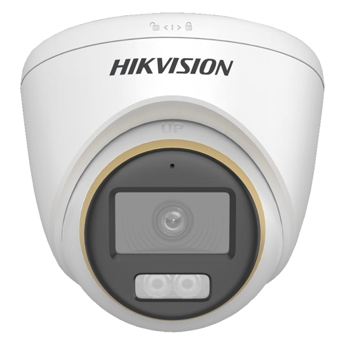 A doua imagine aColorVu, Dual Light - Camera analog 2MP, lentila 2.8mm, IR 40m, WL 40m, TVI/AHD/CVI/CVBS, Mic. - HIKVISION DS-2CE72DF3T-LFS-2.8mm