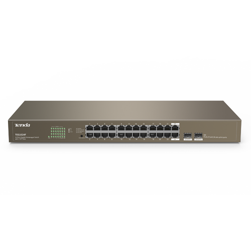 A doua imagine aSwitch 24 porturi Gigabit, 2 porturi SFP Gigabit - TENDA TND-TEG1024F