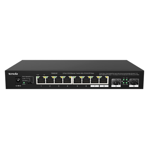 A doua imagine aSwitch 8 porturi 2.5 Gigabit, 2 porturi SFP 2.5 Gigabit - TENDA TND-TEM2010F