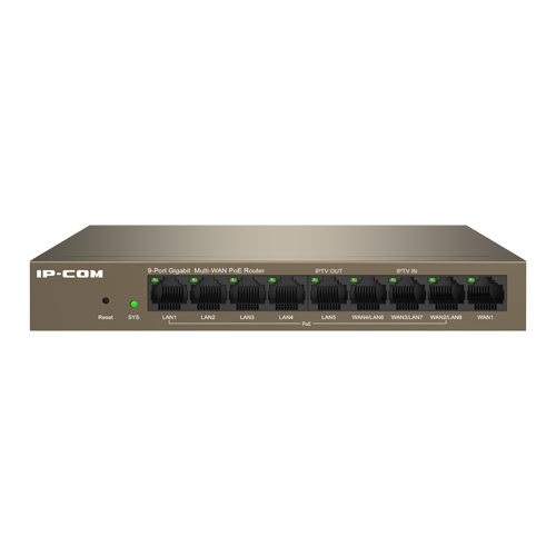 A doua imagine aRouter 8 porturi  Gigabit PoE+, 95W, 1 port RJ45, Management - IP-COM M20-8G-PoE