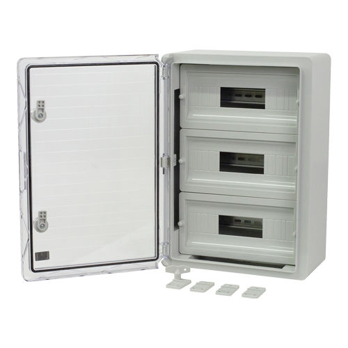 A doua imagine aCutie modulara IP65 din ABS gri, usa transparenta, 3 x 15 module, 350x500x190 mm PP3116