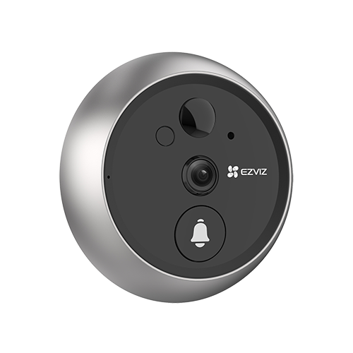 A doua imagine aVizor electronic inteligent, rezolutie 2K, detectie persoana, Ecran tactil 4.3'', audio bidirectional, Wi-Fi - EZVIZ CS-DP2-2K