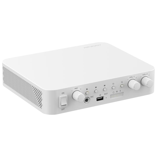 A doua imagine aAmplificator IP doua zone, 80W, Alarma, USB, Bluetooth - HIKVISION DS-QAE1A80G1-VB