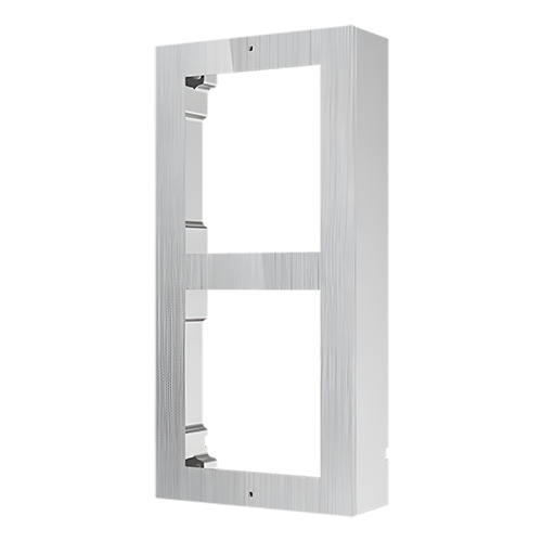 A doua imagine aRama montaj aparent din otel inoxidabil, 2 module, pentru Interfon modular - HIKVISION DS-KD-ACW2-S
