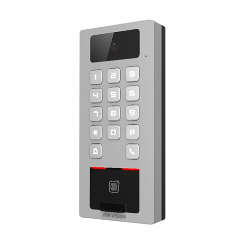 A doua imagine aTerminal control acces si Video-interfon, tastatura, card, Bluetooth, Wi-Fi, Alarma - HIKVISION DS-K1T502DBFWX-C