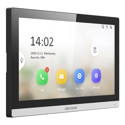 A doua imagine aMonitor videointerfon TCP/IP, Wi-Fi, ecran LCD 7', Alarma  - HIKVISION DS-KH6350-WTE1