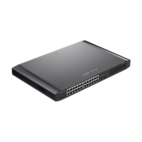 A doua imagine aSwitch 24 porturi PoE, 2 porturi SFP, Gigabit, Cloud Management - Ruijie RG-ES226GC-P