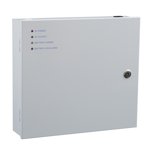 A doua imagine aSursa de alimentare 12V/10A, back-up in cabinet metalic SDC-12-10B