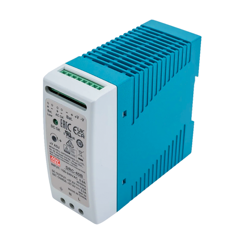 A doua imagine aSursa de alimentare in comutatie, 27.6V / 0.95A + 0.5A, sina DIN, backup - MEAN WELL DRC-40B