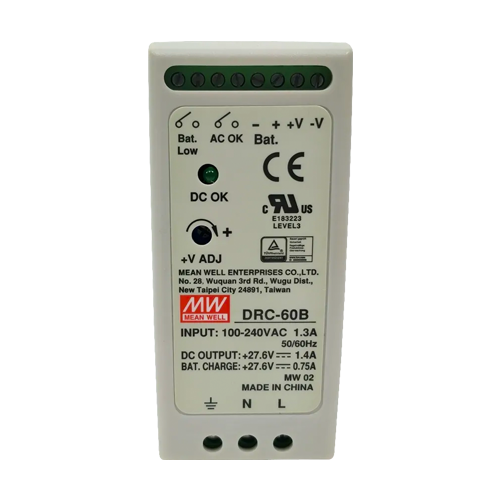 A doua imagine aSursa de alimentare in comutatie, 27.6V / 1.4A + 0.75A, sina DIN, backup - MEAN WELL DRC-60B