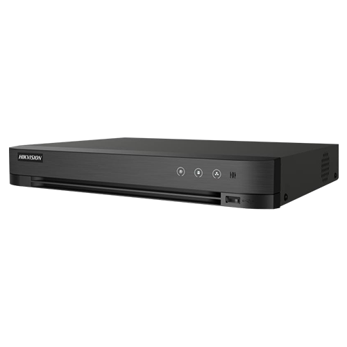 DVR AcuSense, 4 ch analog max. 4K+ 2 ch IP max. 4K, Alarma I/O - HIKVISION iDS-7204HUHI-M1-X(4A+4/1ALM)