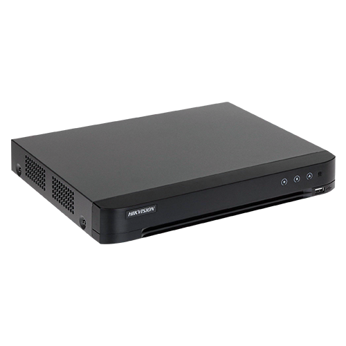 A doua imagine aDVR AcuSense, 4 ch analog max. 4K+ 2 ch IP max. 4K, Alarma I/O - HIKVISION iDS-7204HUHI-M1-X(4A+4/1ALM)