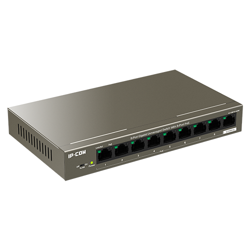 A doua imagine aSwitch 8 porturi Gigabit PoE, 1 x RJ45 Gigabit Uplink - IP-COM G1109P-8-102W