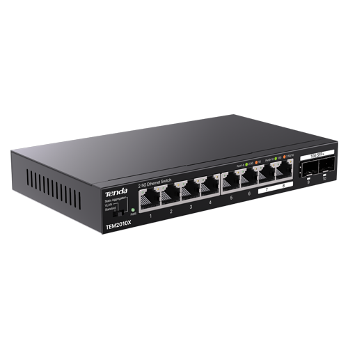 A doua imagine aSwitch 8 x RJ45 2.5G, 2 x SFP+ 10G - TENDA TND-TEM2010X