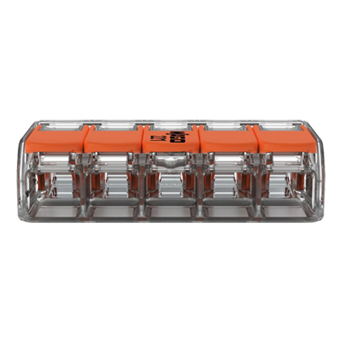 A doua imagine aConector derivatie 5 fire, max. 6 mmÂ² (15 buc.) - WAGO 221-615
