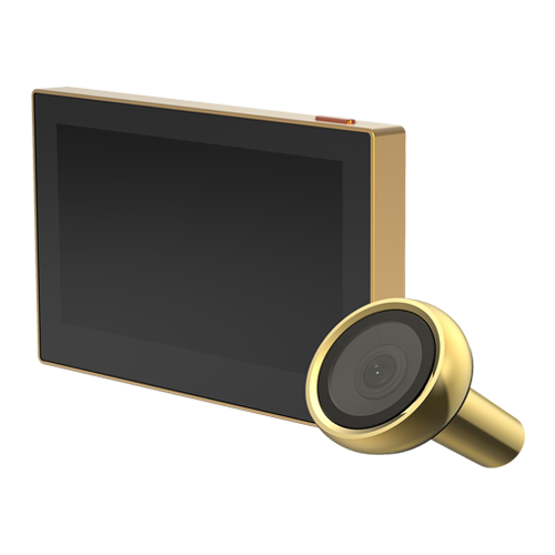 A doua imagine aVizor electronic smart, Wi-Fi, FullHD 1080P, monitor 4.3 inch, acumulator 2200mAh, Auriu - EZVIZ CS-HP2-Golden