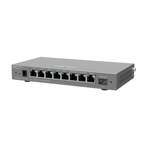 A doua imagine aRouter 8 porturi RJ45 1 Gbps, 1 port SFP 1 Gbps, 200 clienti, Multi-WAN, Cloud Management - Ruijie RG-EG209GS