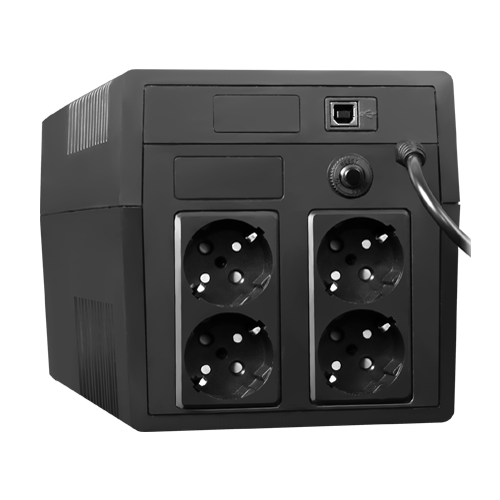 A doua imagine aUPS TSY Power, 1200VA/720W, LCD, AVR-repornire automata, Management, 4 x Schuko, 2 x RJ45, 1 X USB type B TSY-MP-1K2-LCD