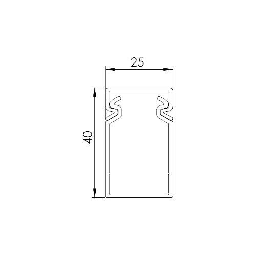 A doua imagine aCanal cablu perforat 25x40 mm, cu capac, 2m - DLX PVCP-257-40