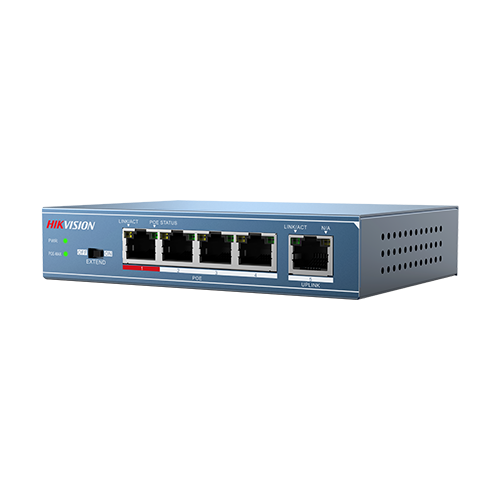 A doua imagine aSwitch 4 porturi PoE, 1 port uplink- HIKVISION DS-3E0105P-E-M