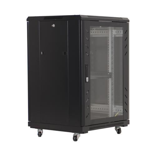 A doua imagine aRack podea 22U 19' 600x600, capacitate incarcare 500 Kg, negru - ASYTECH Networking ASY-22U-6060E