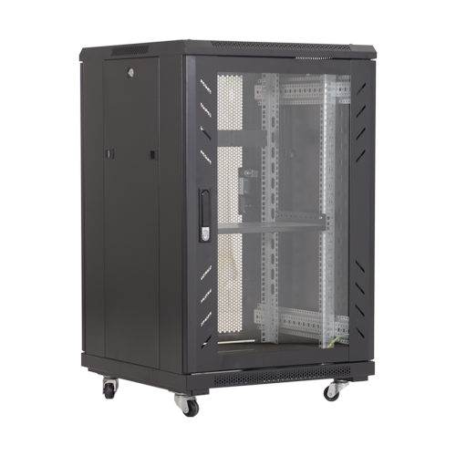 Rack podea 27U 19' 600x800, capacitate incarcare 500 Kg, negru - ASYTECH Networking ASY-27U-6080E