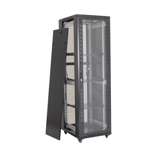 A doua imagine aRack podea 32U 19' 600x800, capacitate incarcare 500 Kg, negru - ASYTECH Networking ASY-32U-6080E