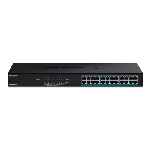 A doua imagine aSwitch 24 porturi Gigabit PoE+ 370W - TRENDnet TPE-TG240G
