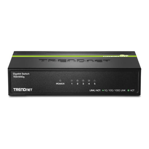 A doua imagine aSwitch GREENnet 5 porturi Gigabit - TRENDnet TEG-S50G