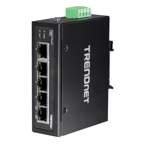 A doua imagine aSwitch industrial 5 porturi Gigabit DIN-Rail - TRENDnet TI-G50