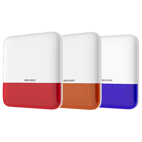 A doua imagine aSirena wireless AX PRO de exterior cu flash, led Portocaliu, 868Mhz - HIKVISION DS-PS1-E-WE-O