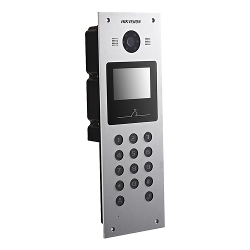 A doua imagine aPanou exterior videointerfon TCP/IP pentru blocuri si spatii birouri, control acces card, afisaj LCD- HIKVISION DS-KD3003-E6