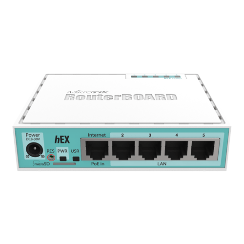 A doua imagine aRouter hEX, 5 x Gigabit, RouterOS L4 - Mikrotik RB750Gr3