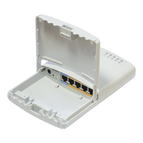 A doua imagine aRouter PowerBox de exterior, 5 x Fast Ethernet, 4 x PoE, RouterOS L4 - Mikrotik RB750P-PBr2