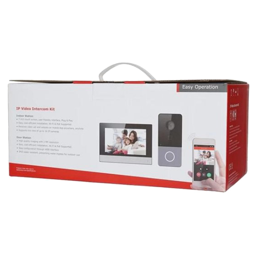 A doua imagine aKIT videointerfon TCP/IP pentru 1 familie, monitor TFT LCD 7 inch - HIKVISION DS-KIS603-P