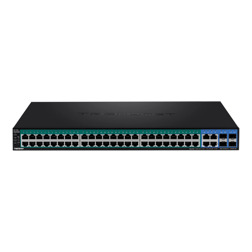 A doua imagine aSwitch 52 porturi Gigabit Web Smart, 48 x PoE+, 4 x Gigabit/SFP - TRENDnet TPE-5240WS