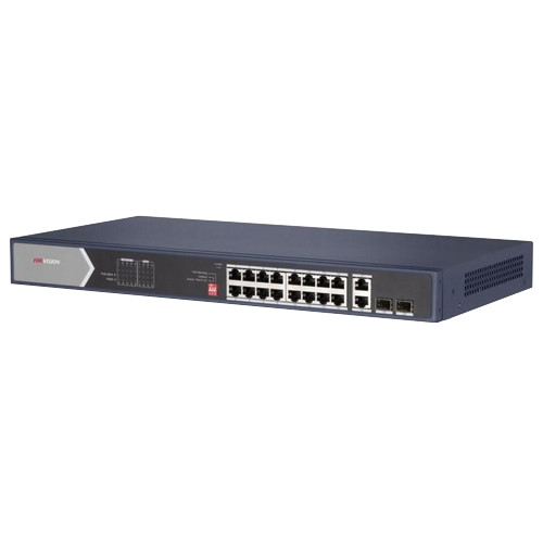 A doua imagine aSwitch 20 porturi Gigabit fara management, Hi PoE, 2 x RJ45, 2 x SFP 225W - HIKVISION DS-3E0520HP-E